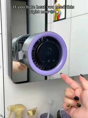 If you run hot,you need this portable fan.I use it in the bathroom,kitchen,when im throwing,and at my desk.Goodbye heat induced overheating 🥵💨🧊❄️#coolhillfan #handheldfan #hotsleeper #suctioncuphooks #TikTokShop 