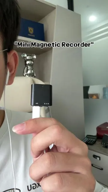 Mini recorder with magnetic which make it super easy to hide!#voicerecorder #tiktokshopmademebuyit #wifeandhusband #secret #hiden