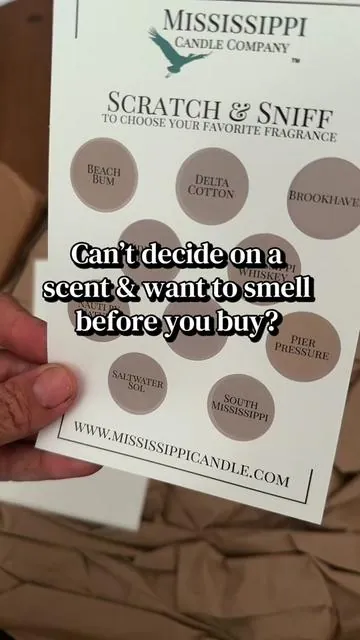 Before committing to one of the scents buy this! @Mississippi Candle Company #scratchandsniff #cleaningtiktok #clean #cleaning #fyp 