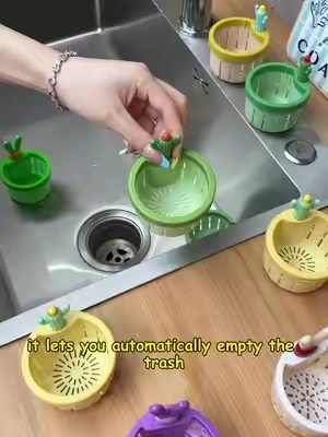 CactusSinkFilterBasket,CreativeKitchenDrainBasketforHomeUse,SinkResidueStrainerwithAnti-clogging,DeodorantandInsect-proofFunctions