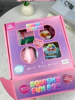 This 4-pack was made for pink girls. #Squishy #Squi#SquishyFidgetToy#SquishyToyief #TikTokMadeMeBuylt