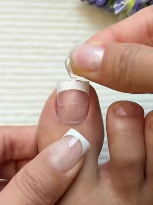 Beautiful toenails look best on your feet. 🤍FL#nail #diynails #toenail #frenchtipnails #tiktokshopsummerturnup 