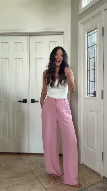 I officially have every color in these incredible 70% cotton 30% linen wide leg pants. They’re literal, perfection. Light and flowy for summer. Double for business with ease. They’re a MUST have.  #tanmingbrandday #dealsforyoudays #summerstyle 