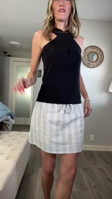The skort that isn’t activewear #skort #skirtwithshorts #summervibe #dealsforyoudays #tiktokshopcreatorpicks 