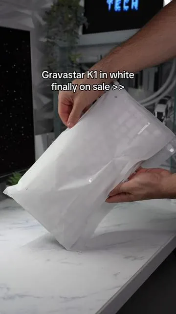 They just dropped this color too 😫 if you have a white setup get this color trust - Gravastar mercury k1 white #keyboard #gravastar #k1 #white #dealsforyoudays 