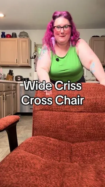 Dowinx Wide Criss Cross Chair ✨ #crisscrosschair #officechair #plussizechair #chair #dealsforyoudays 