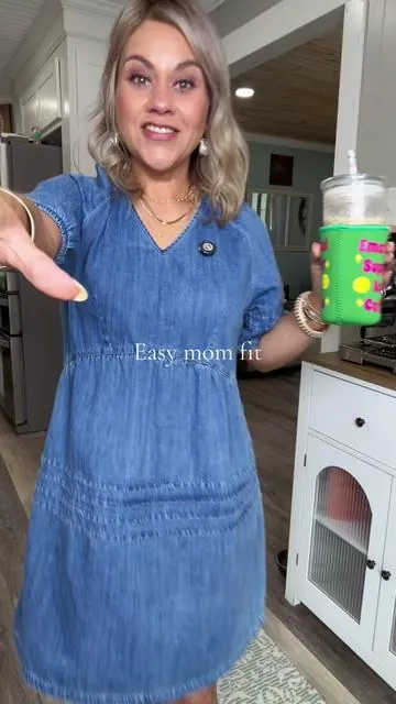 @DOKOTOO-US perfect denim dress! Easy throw on & go fit! #denimdress #casualdress #easyfits #tiktokshopcreatorpicks #dealsforyoudays