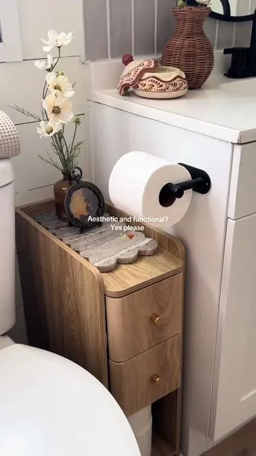 Aesthetic bathroom storage ✨🤎 #bathroomstorage #bathroominspo #bathroomaesthetic #Summerwins #DealsForYouDays 