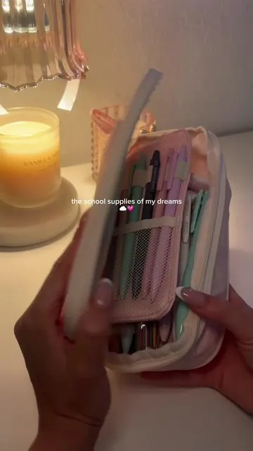 Why is everything matching?! 😭🎀 This might be the cutest school supply set I’ve ever seen. #schoolsupplies #stationery #studytok #collegegirl #backtoschool 