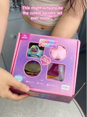 This 4-pack was made for pink girls. #Squishy #SquishyToy #FidgetToy #StressRelief #TikTokMadeMeBuylt