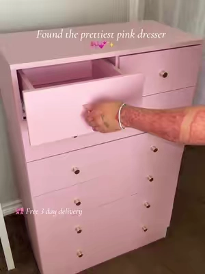 It’s so pretty! I’ve been wanting a wooden pink dresser for my beauty room! Finally got it! It’s the perfect shade of pink! Iyk, yk! 🥹🎀 #Dresser #PinkDresser #PinkFinds #GiftsForHer 