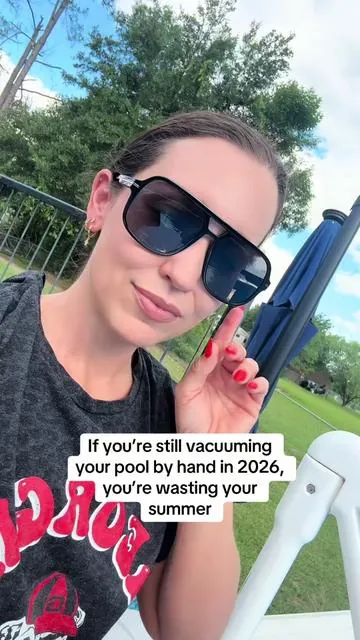 Just drop it in and let it work. The 90-minute runtime is designed for above-ground pools, and when it’s finished, it self-parks for easy retrieval. Summer pool maintenance just got a whole lot easier.  #PoolTok #PoolCleaning #AboveGroundPool #PoolLife #dealsforyoudays 