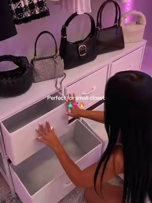 Girls with tiny closets, look here! Your new storage must-have!✨🤍💖#dresser #closetorganization #storage #roomreset #dealsforyoudays 