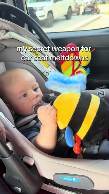 one of my favorite baby toys for car rides. it talks back, keeps him engaged, and makes solo drives so much easier 🐝 linked on video @Hahaland #tiktokshop #babymusthaves #babytoys #firsttimemom #babyboy 