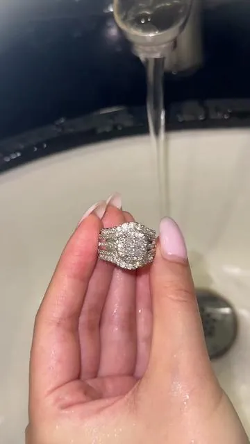 Must-have waterproof ring! Wash daily , shine daily✨💍 #925silverjewelry #sterlingsilverjewelry #925silverring #tarnishfreejewelry 