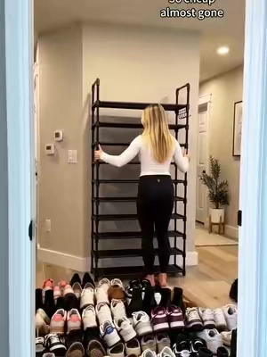 10 tiers shoe rack. #shoes #tennisshoes #shoerack  #organize #kitsure 