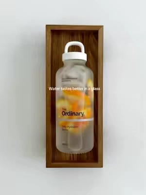 #theordinary #glassbottle #aestheticwaterbottle #waterbottle 