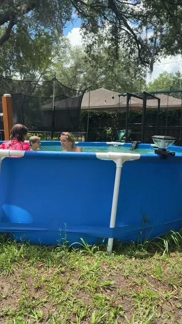 We have an 18 foot pool and they CHOOSE the 10 foot over it every time….Time to go reclaim the big pool for myself!!🤣🤣 #tiktokshopcreatorpicks #tiktokshopstockup #dealsforyoudays #pool #poolseason 