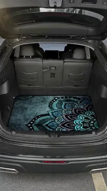 POV: Your car trunk just got a glow-up 🌸 This floral mat is *so* easy to roll up & clean! 🚗✨ #CarDecor #TrunkGoals #TikTokMadeMeBuyIt #CarAccessories