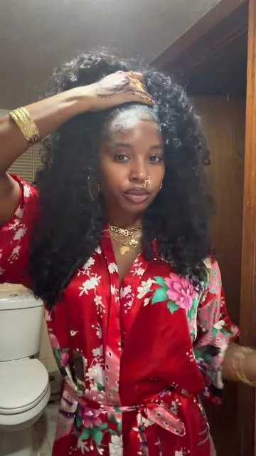 Be honest… this looks like my real hair right?  The most natural Burmese curly half wig😍😍😍 #DealsForYouDays #burmesecurly #afterblackhair #Summervibes #halfwig @After Black Hair Shop 