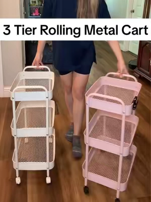Parents of college kids! Dorm rooms are small enough. Get these rolling metal carts to help keep them organized. #rollingcart #collegemusthaves #organizationideas #dormroom #dealsforyoudays 