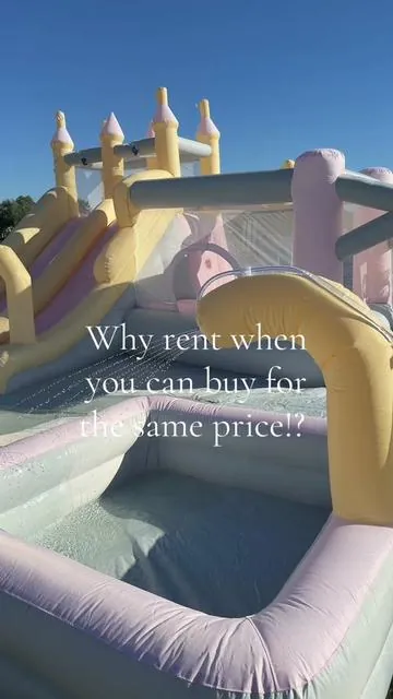Our house is popular in the summer! Water optional. We get so much use out of this. Amazing value and reviews #bouncehouse #inflatable #summertoys #summerparty #kidsbirthdayparty 