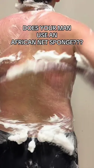 Is ur man washing his back??!! #women #shower #dealsforyoudays#AfricanNetSponge #africansponge 