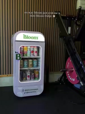 My own little bloom fridge 🥹😭 @Bloom Nutrition  #bloomenergy #summerwins #junebloomchallenge #dealsforyoudays #bloom 