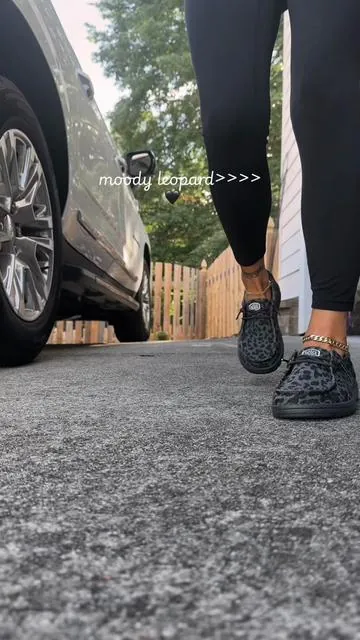 Sizes already selling out 🖤🐆 Comfy jersey fabric. Effortless stretch. Lightweight and flexible. @HeyDude #heydudesummer #heydudeshoes #wendystretchjersey #leopardprint #womensshoes 
