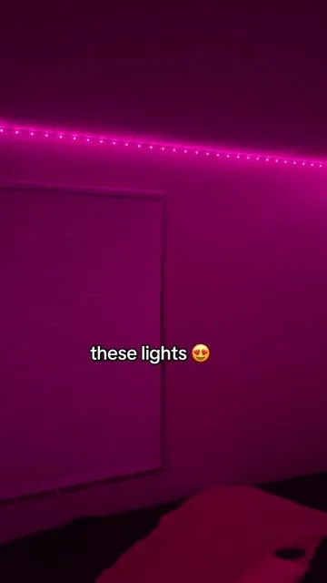 so prettyy #ledlights #pink #room 