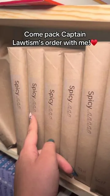 Thank you so much for ordering! It means the world to me! Sorry it took so long to make your video!♥️ @Captain Lawtism #blinddatewithabook #asmr #packingorders #BookTok #viral 