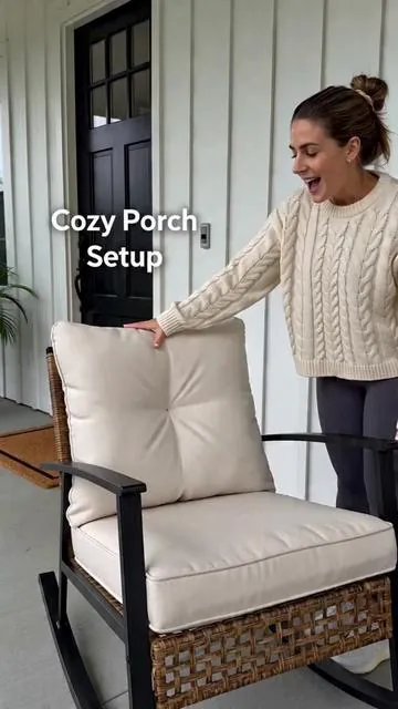 🪴This backyard corner looks way more expensive than it actually is.🌞 The cushions look premium. 🤍
🏖️The rocking chairs feel oversized. 🛋️
💗The table ties everything together.💗
💰But the best part?
🤯It didn't destroy my budget. 👍 #OutdoorLiving #CozyVibes #TikTokShopDealsforYouDays #SummerWins #summergarden