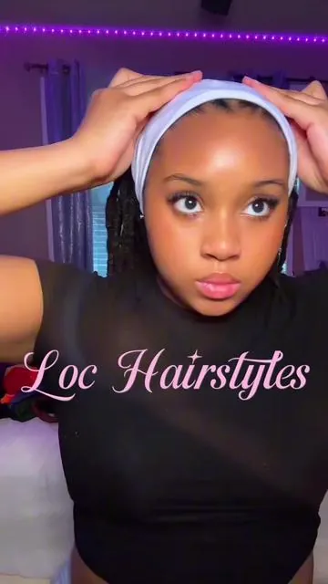 Headbands be coming in clutch! Get yall some! #loctok #locstyles #headband #fypシ #trending 