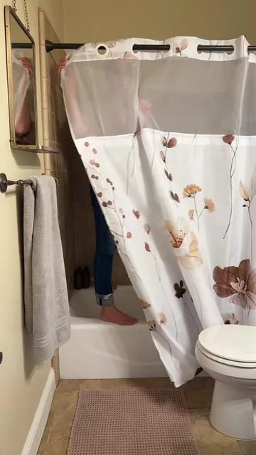 Love that the liner is washable! #bathroomdecor #showercurtain #bathroommakeover #DealsForYouDays 