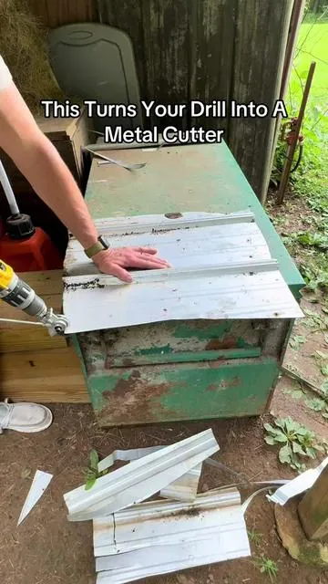 electric drill metal cutter, drill attachment tool, sheet metal cutter, metal cutting attachment, DIY tools, workshop tools, home improvement tools, sheet metal cutting, flashing cutter, chicken wire cutter, tool finds, garage tools, handyman tools, farm tools, shop tools #TikTokShopFinds #ToolTok #DIYTools #DealsForYouDays #SummerVibes