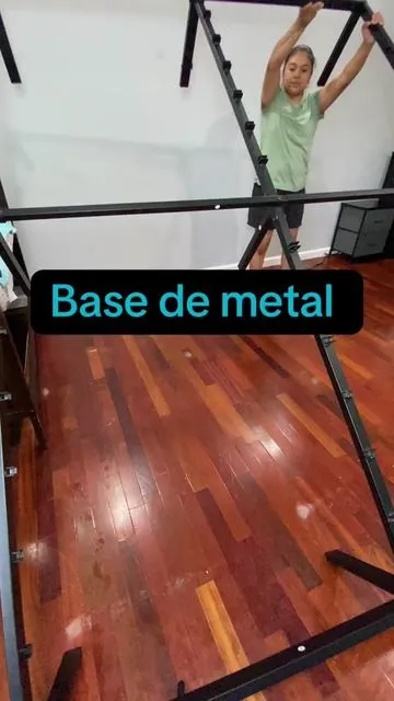 HOOMIC Estructura de cama de metal tipo plataforma de 14 pulgadas de altura con patas de 3 soportes [Solo estructura, sin colchón], sin cabecero, acabado con recubrimiento en polvo negro mate, tamaños Twin/Full/Queen/King, no requiere somier #SummerVibes#DealsForYouDays#base#cama#metal  