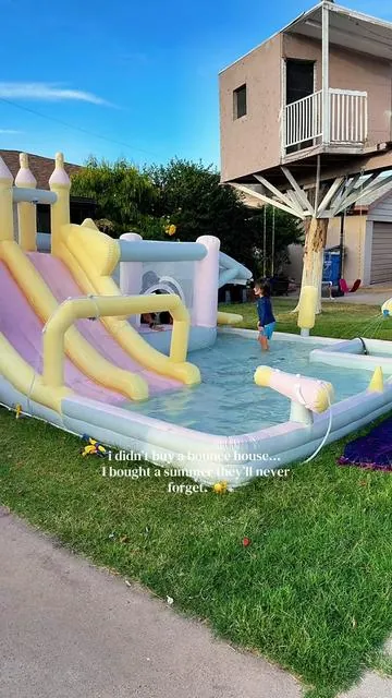 The best purchases aren’t always things… sometimes they’re childhood memories. 🥹☀️ #summeractivitiesforkids #bouncehouse #toddlermom #dealsforyoudays #summer 