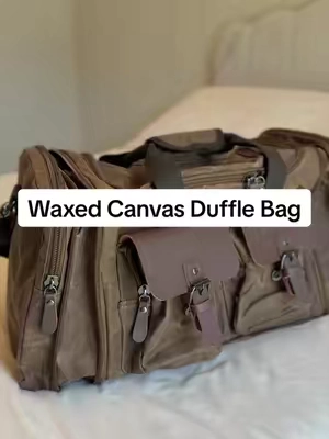 rugged, spacious, and built for every trip— would make a great gift! @Densata US #mensbag #waxedcanvas #travelbag #dufflebag #overnightbag 