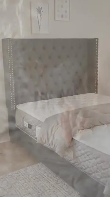 Ready to elevate your bedroom aesthetic? ✨ Meet the Favorer Homer Tufted Wingback Upholstered Panel Bed. Its elegant button headboard and chic nailhead trim make it a sophisticated centerpiece, designed to bring timeless style to your space. Discover premium design for your home. Tap to shop and complete your dream bedroom! #UpholsteredBed #WingbackDesign #DealsForYouDays #AIGC #Moras