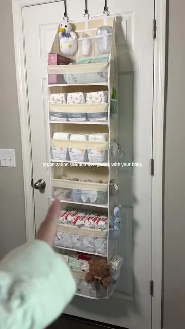 takes up less floor space & can be hidden ✨#nurseryorganization #newmomtips #organizationideas #dealsforyoudays #nestwithme 