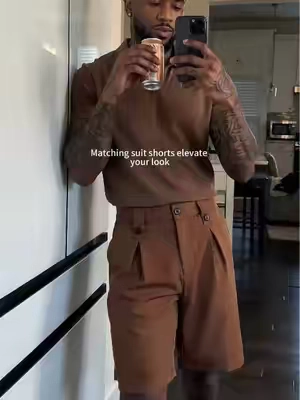 These tailored shorts are chef’s kiss🔥 #TailoredShorts #MensSummerFashion #tiktokshopmemorialda #MensStyle #SummerOutfit