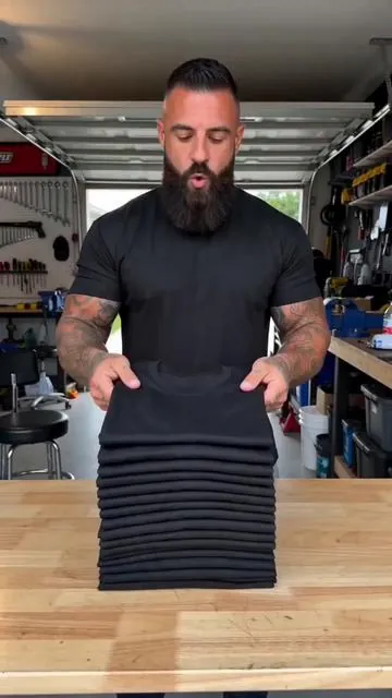 12-Pack, only $39.99. Comfortable all day, neat look, and better than buying singles.#blacktee #blacktshirt #mensbasics #basictee #12pack #garagefit #workbenchstyle #dailywear #tiktokshop #tiktokshopfinds #menswear #fyp #SummerVibes #DealsForYouDays #fathersdaygift #tiktokshopmemorialday