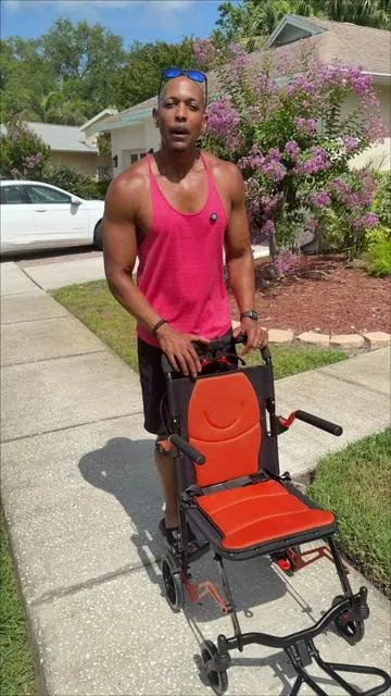 Someone asked why we have this chair now. My mother-in-law has knee surgery coming up, and this makes those first few days, bathroom trips, car rides, and doctor checkups a lot easier to manage. 5 hashtags #transportchair #summerwins #CaregiverLife #MobilityAid #dealsforyoudays 