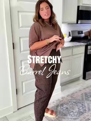 So stretchy! Size down 1! @GRAPENT #barreljeans #leopardprint #cheetahprint #falloutfitinspo #DealsforYouDays 