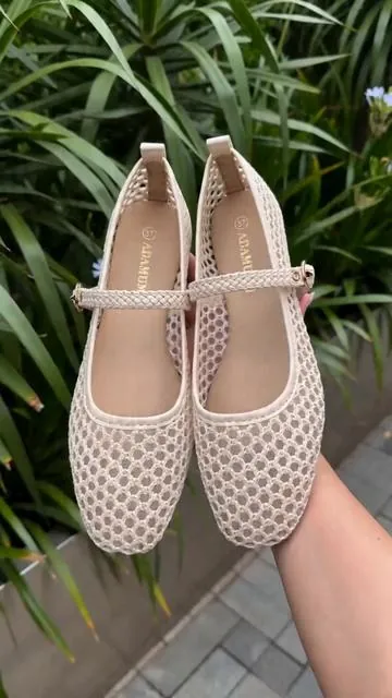 Women's Mesh Breathable Ballet Mary Jane Flat Shoes, Elegant Square Toe, Comfortable Rubber Sole, All-Season Fashion Footwear #summershoesforwomen #womenfootwear #shoesforsummer #womensplatformshoes #comfyshoesforwomen #hermessandalsdupe #highfashionmeshflats #womenshoesstyle #womanslippers #womenflatshoes