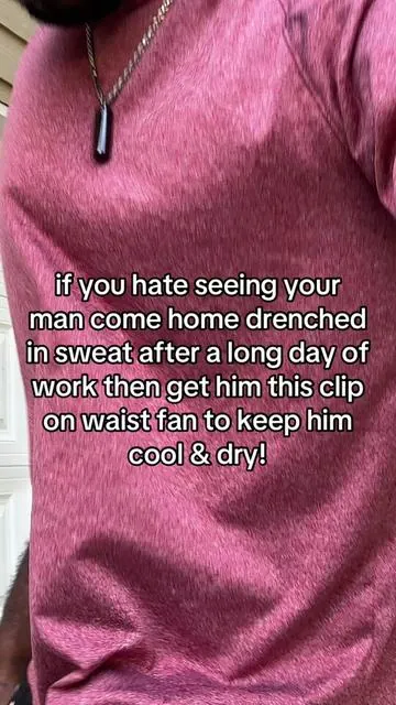 Don’t let him suffer any longer! #cliponfan #portablefan #waistfan #dealsforyoudays #tiktokshopsummerturnup 