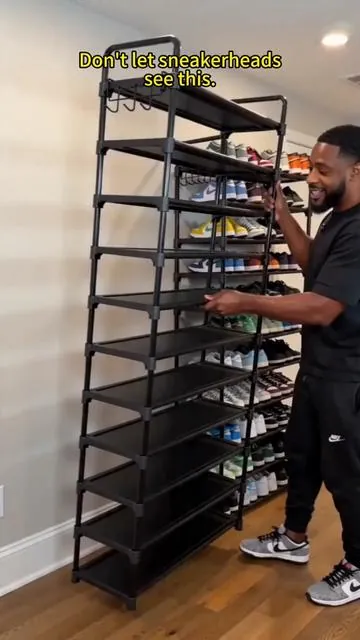 10 tiers shoe rack. #shoes #tennisshoes #shoerack  #organize #kitsure 