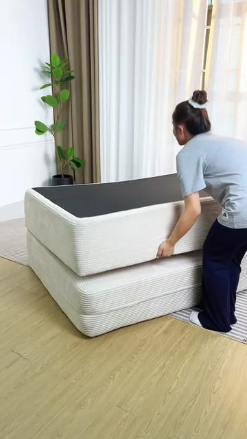 I love the new sofa bed!!!🤍🩵#fyp #viral #sofabed #couch #homedecor 