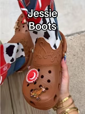 Crocs collabed with Toy Story to make the cutest Jessie crocs boots!! #crocs #crocsboots 