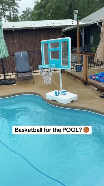Basketball plus a pool! 🏀 #basketball #pool #dealsforyoudays 